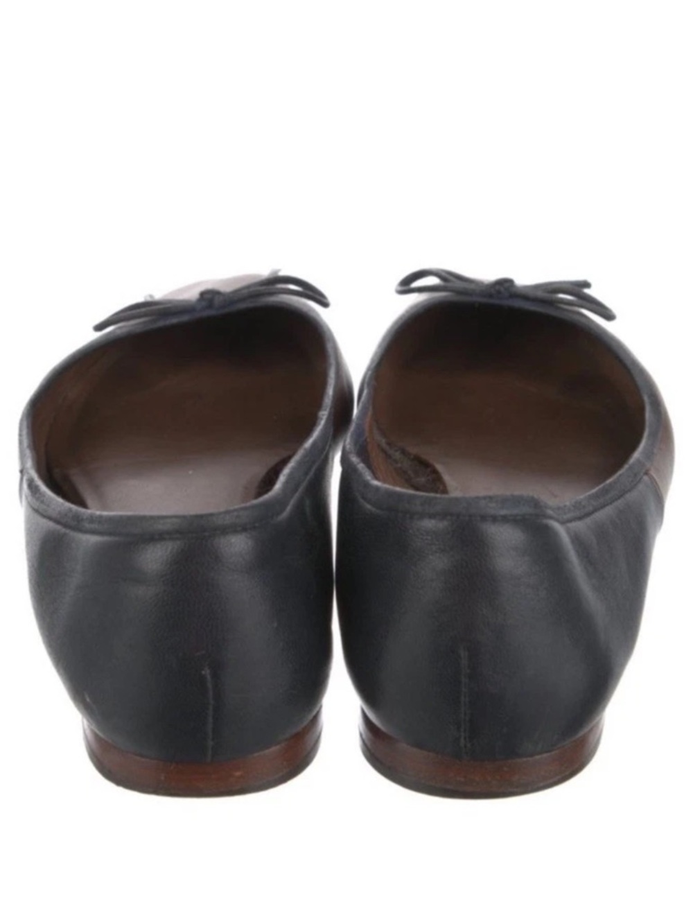 Celine Color Block Leather Ballet Flats Brown and Black - Picture 4 of 4